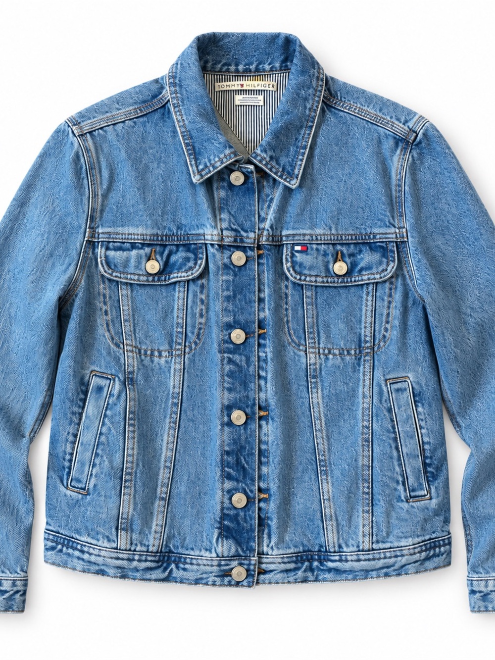 Vintage 2000 Tommy Hilfiger Goose Denim Jacket Women’s L Y2K